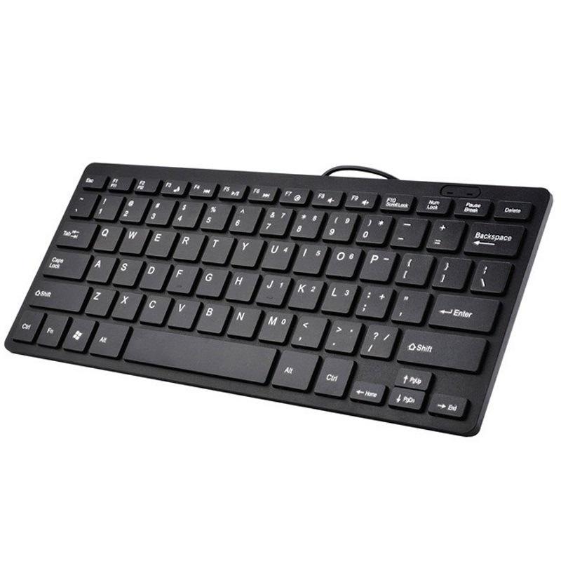 K1000 Wired USB Portable Mini Chocolate Keyboard