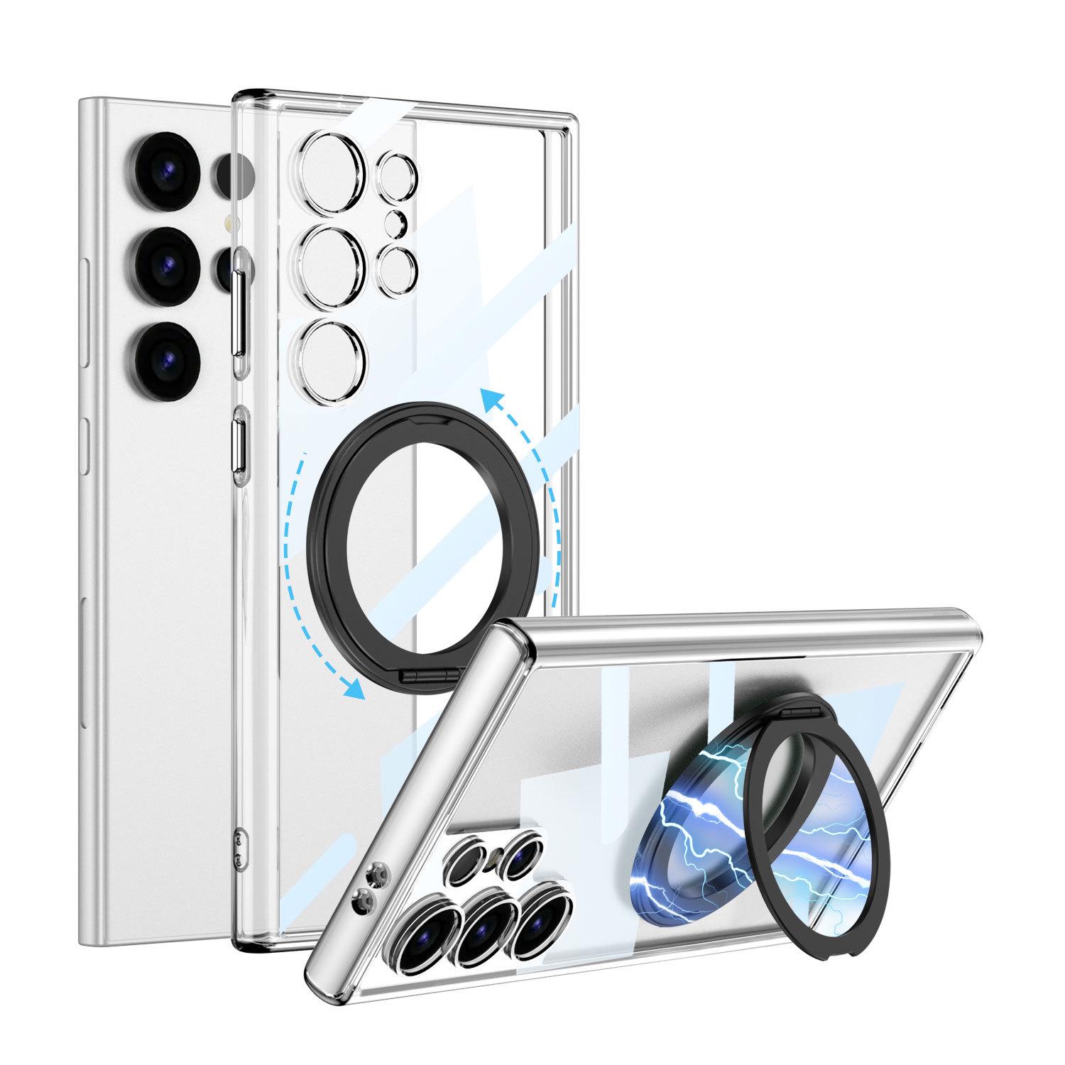 Samsung S24 Ultra Wireless Charging Phone Case with Magnetic Rotating Stand S24