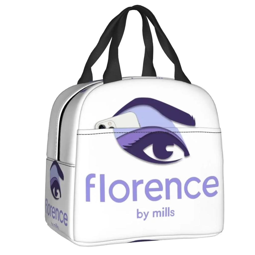 Florence By Mills Izolovaná taška na oběd pro venkovní piknik Nepropustná termotaška Chladicí taška na bento box Ženy Děti Školní tašky na jídlo