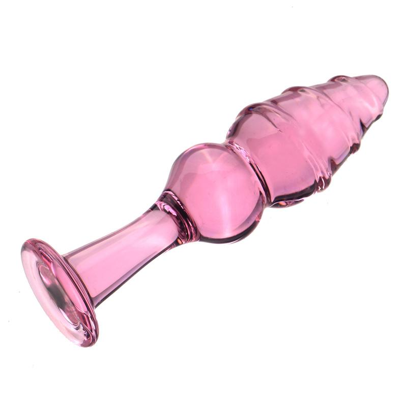 VaHppy Glass Pull Beads Anal Toys Fine Thread 3.5cm140g Black/Pink/Transparent with base sex toys Anal Plug Masturbators SM