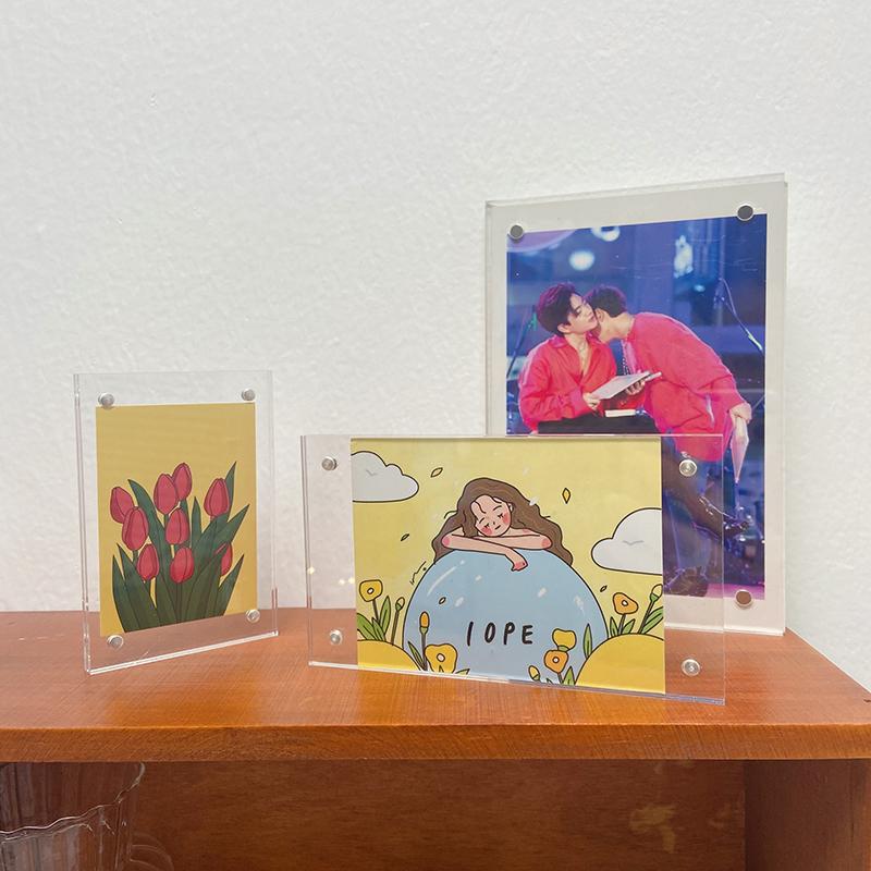 1/2/5 шт. Акриловый держатель для фотокарточек, фоторамка, альбом для фотографий, фотокарточка, K-pop айдол, фоторамка, настольный аксессуар, дисплей для фотокарточек