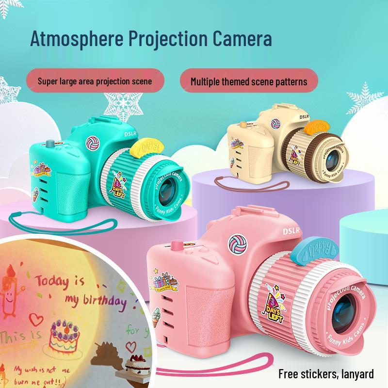 Cross-border Luminous Camera Projector Lamp for Children s Photography & Christmas Gifts Regular Version - Blue