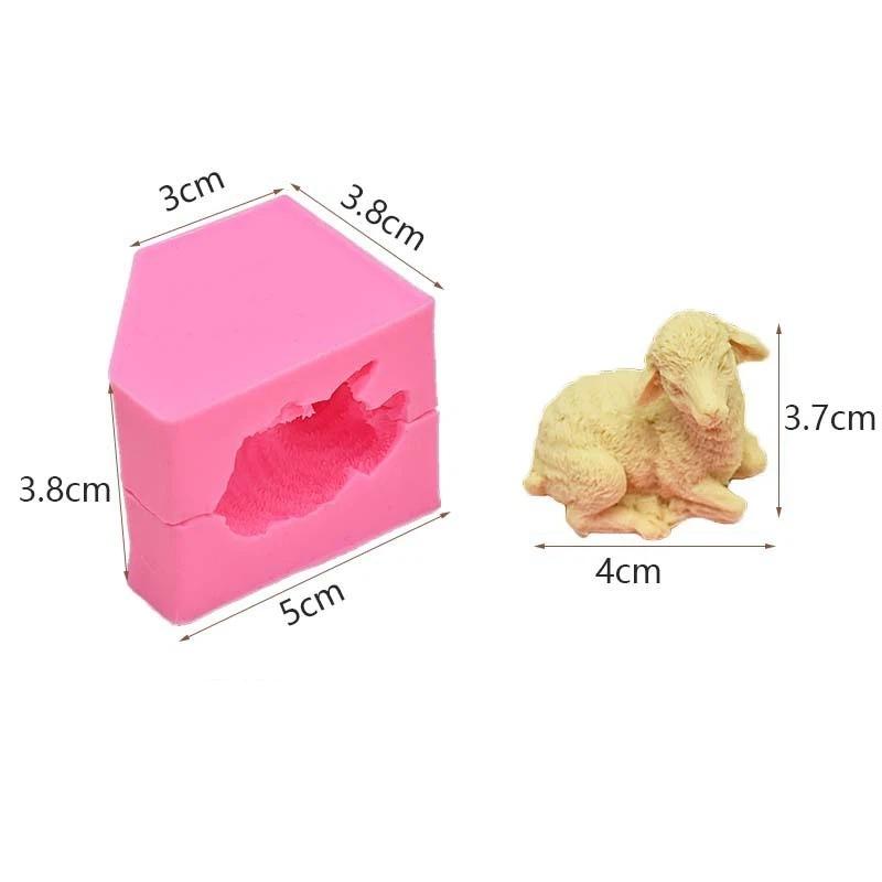 Cute Sheep Silicone Candle Mold With Cute Design Diy Suitable Handmade Crafts Candles Plaster Soap Home Decor