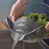 Silicone Kitchen Strainer Clip Pan Drain Rack Bowl Funnel Rice Pasta Vegetable Washing Colander Draining Excess Liquid Univers