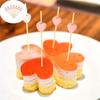 100Pcs Heart-Shaped Bamboo Cocktail Picks