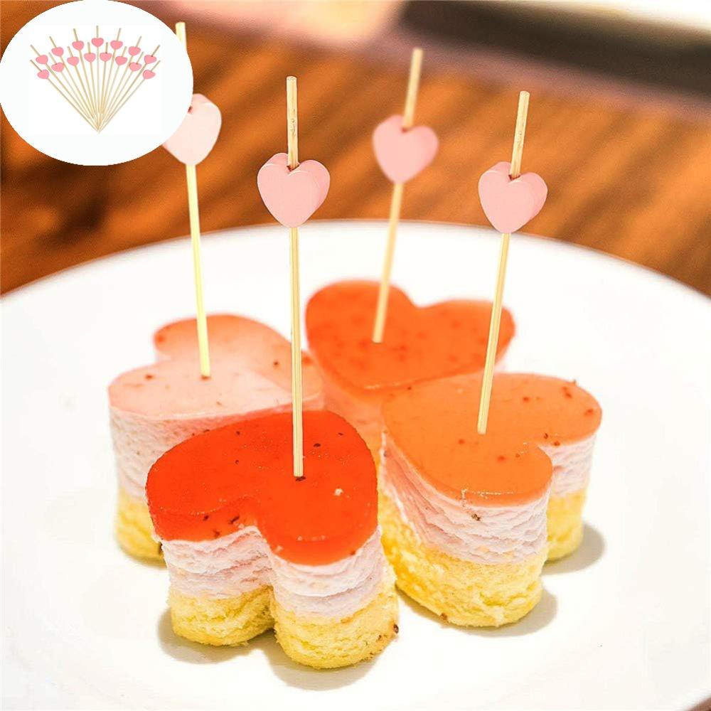 

100 шт. бамбукових коктейльних наборів у формі серця