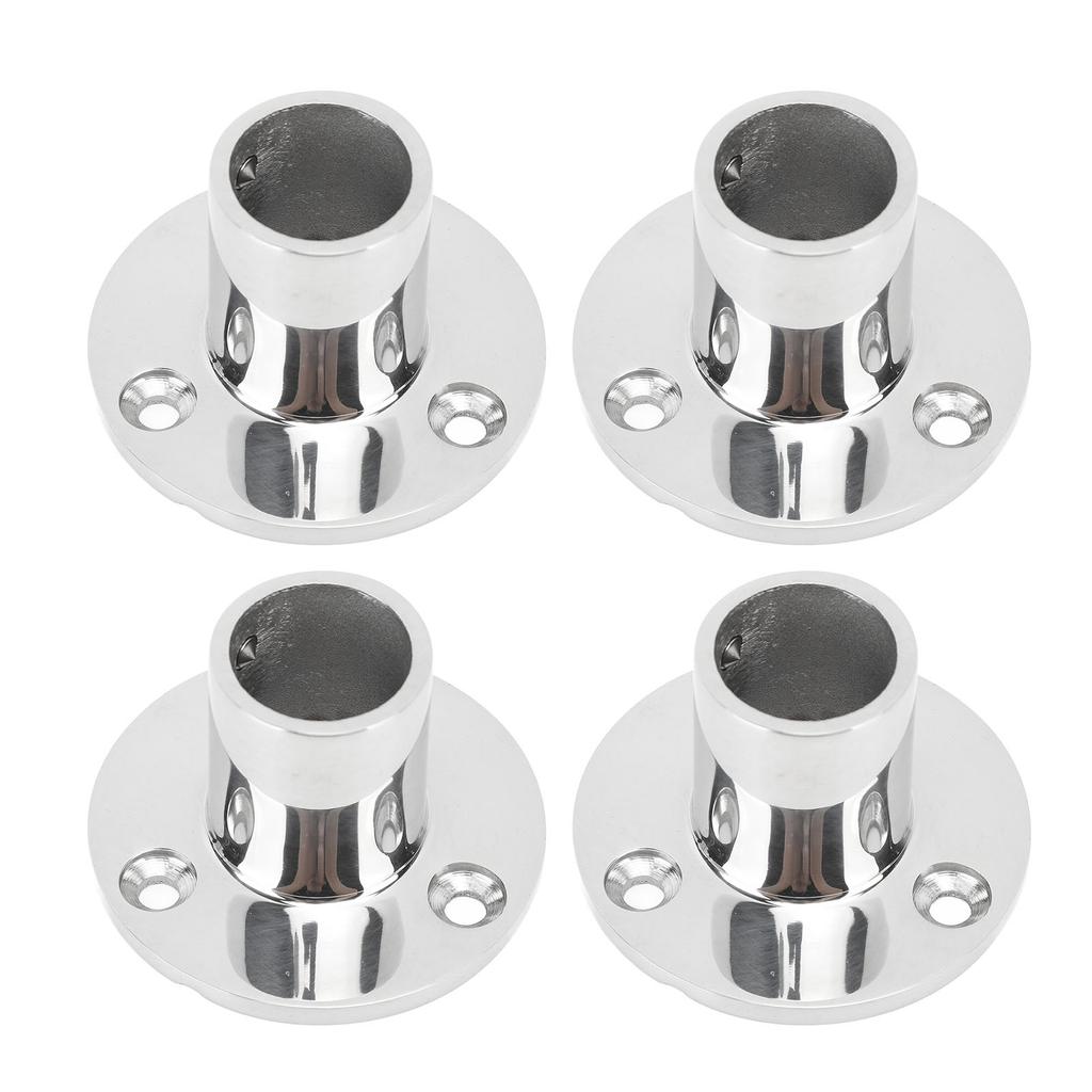 4 Pcs Hand Rail Round Base 1 Inch 316 Stainless Steel Corrosion Resistance Hand Railing Fitting for
