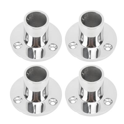 4 Pcs Hand Rail Round Base 1 Inch 316 Stainless Steel Corrosion Resistance Hand Railing Fitting for