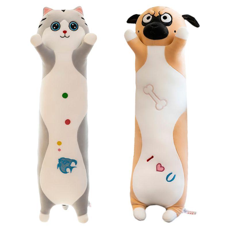 Cat Soft Long Pillow Stuffed Plush Toys Office Dog Pillow Home Gift Comfort