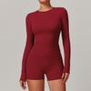 Winter Brushed Long Sleeved Yoga High-Intensity Fitness Pilates Running Long Sleeved Top For Women