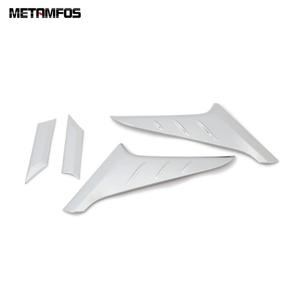 For Hyundai Kona Kauai 2017-  Chrome Rear Window Side Spoiler Wing Cover Trim Decoration Sticker Accessories Car Styling