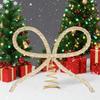 Christmas Tree Top Decorations Christmas Tree Topper Bow 7.9x9.8 Inch Metal Xmas Holiday Ornaments For Church Home Party