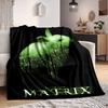 1pc The Matrix Flannel Throw Blanket - HD Printed Lightweight Soft Warm All-Season Blanket for Sofa, Bed, Travel, Camping 032