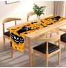 1pc Orenge Halloween Table Runner Punpkin Spooky Pattern Dustproof Durable Tablecloth for Halloween Themed Party Decoration