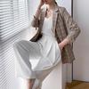Women Blazer Plaid Coat New Notched Collar Business Suits Work Office Ladies Suit Jacket Casual Vintage Blazers