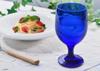 Toyo Sasaki Glass Goblet Glass Color Stem Goblet 340ml Set of 48 Made In Japan Dishwasher Safe Beer Glass Wine Glass Blue Commercial Glass 35006HS-UB