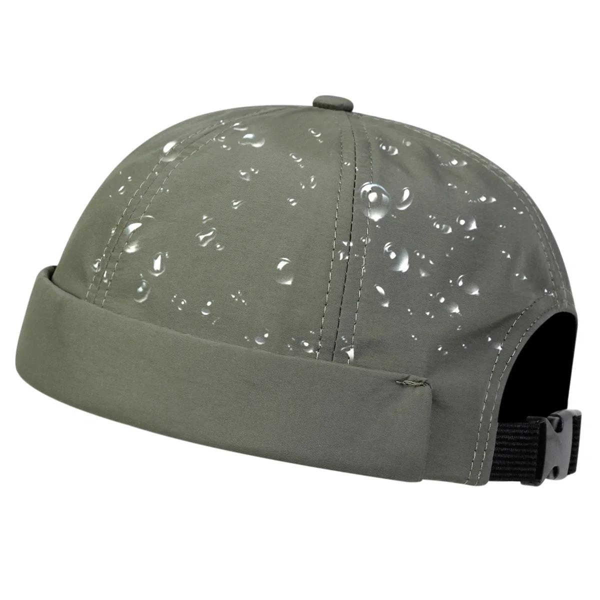 Men Solid Color Quick Drying Waterproof Landlord Caps Painter Cap Painter Cap Spring And Autumn Melon Skin Hats