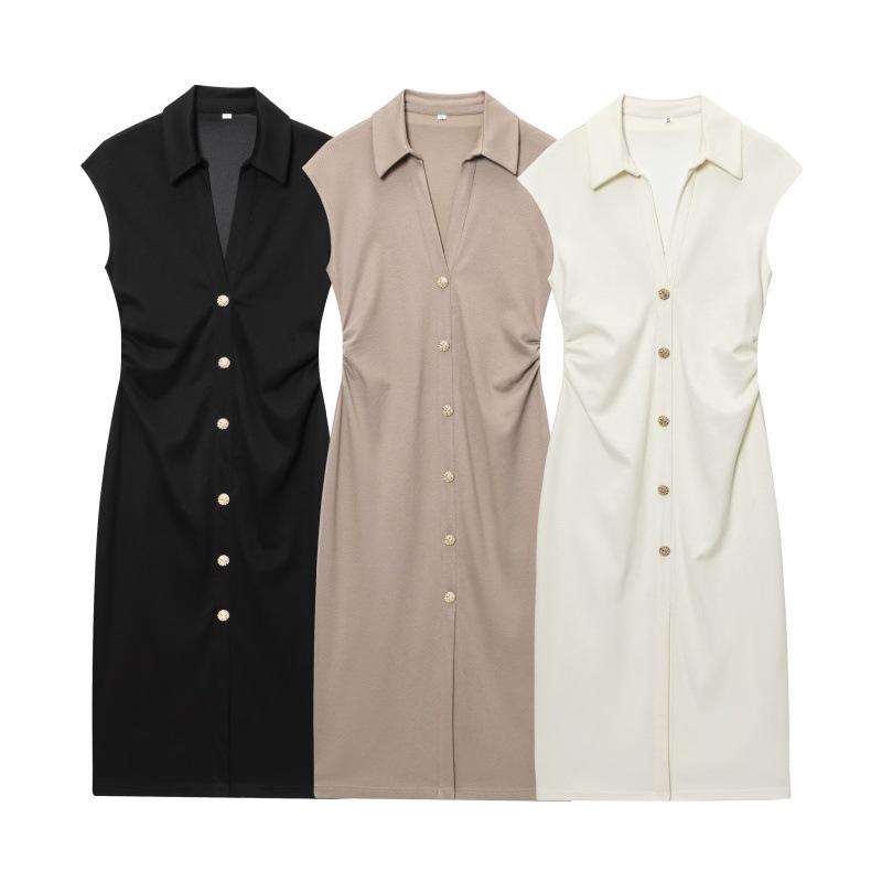 2025 Summer Design: Women's Strapless Poplin Sleeveless Dress 3644