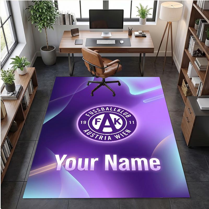 Crystal Velvet Rug Austria Wien FC Print Custom Name Text Floor Mat Home Decor