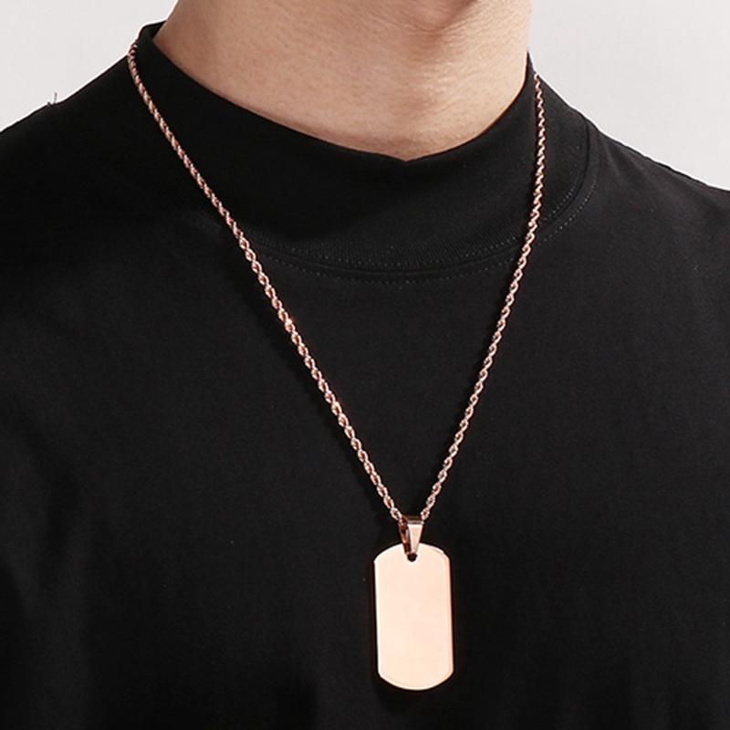 

Ожерелье с подвеской в стиле хип-хоп, цветное, прямоугольное, из нержавеющей стали, для женщин, высококачественные, полированные, модные ювелирные изделия