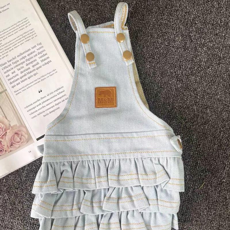 Spring Autumn Dog Clothes Dress Jumpsuit Couple Dog Clothing Pomeranian Poodle Bichon Schnauzer Dog Costume Pet Apparel Overalls