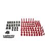 195pcs Motorcycle Fairing Screw Nut Kit Bodywork Screws Motorcycle Universal Kit Black