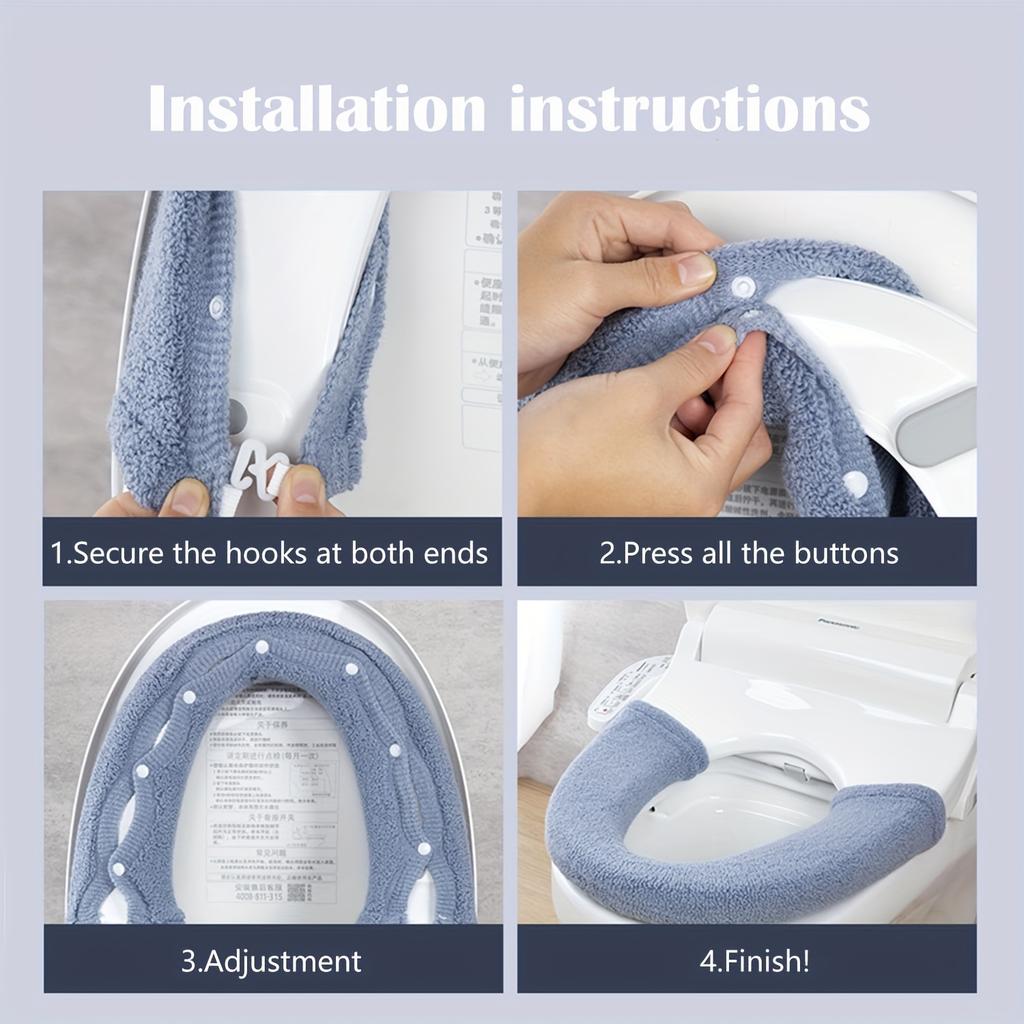 3pcs Thick Toilet Seat Cushion Cover, Comfortable Bathroom Accessory, Durable Toilet Seat Cushion Cover for Bathroom Toilets