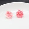 Resin Transparent 3D Flower Big Stud Earring for Women Personality Creative Lovely Simple Wedding Jewelry Girl Gift Brincos