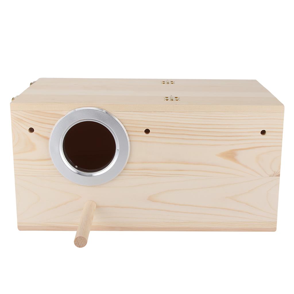 Wooden Durable Birds Nest Box Cockatiels Bird Breeding Box House Decoration