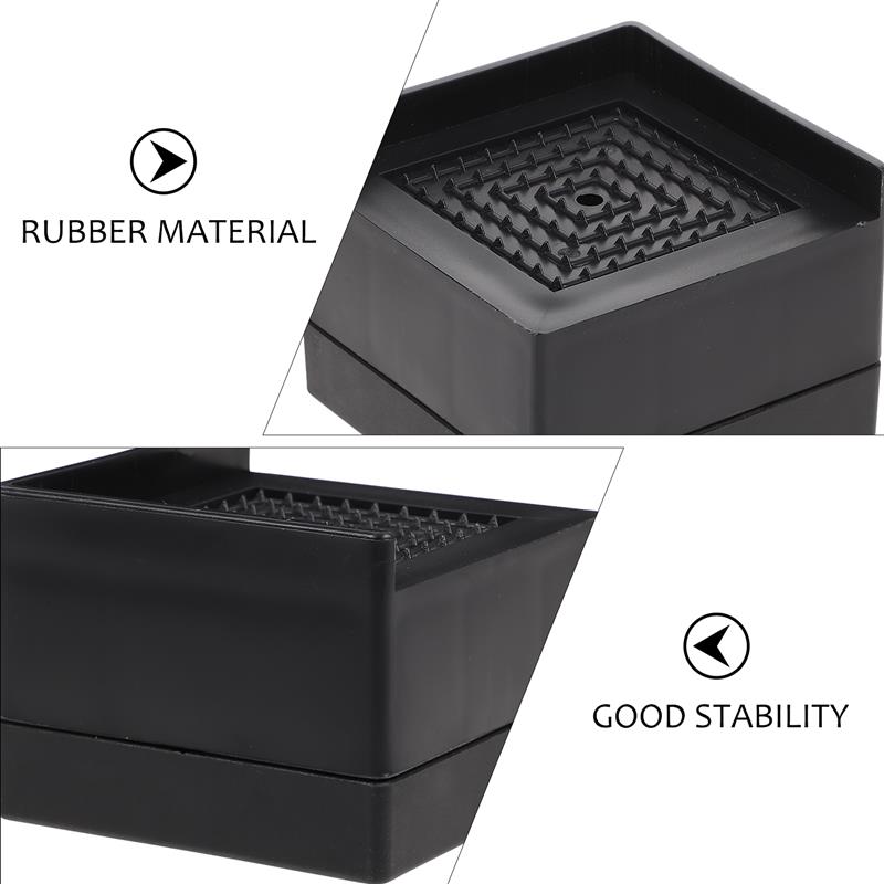 4Pcs Heavy Duty Bed Risers Furniture Frame Lifts Couch Heightening Pads Rubber Furniture Feet Riser Fridge Mats