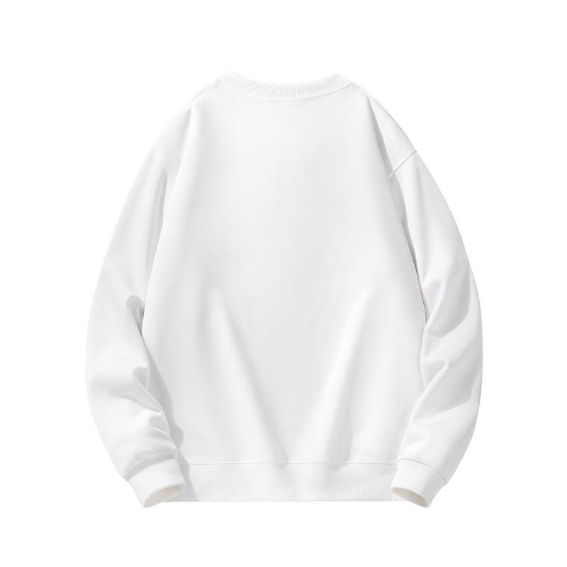 Dark Sweet Cool Style Small Logo Joyful Face Crew Neck Sweatshirt, Loose Fit Slimming, Hoodless Long Sleeve Top