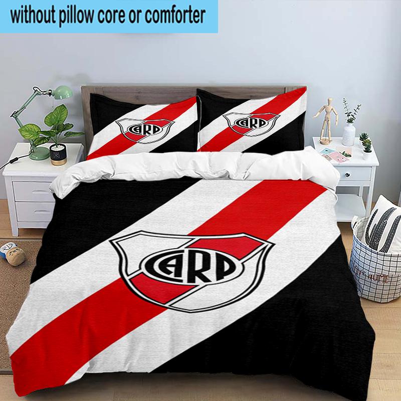 River Plate Emblem 3PCS Bedding Set 2D Printing (Includes 1 Duvet Cover + 2 Pillowcases Coreless), Bedroom decor,Fan gift