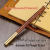 Rosewood Signature Business Pen - Sandalwood & Brass Metal Gel Ballpoint, Customizable Logo