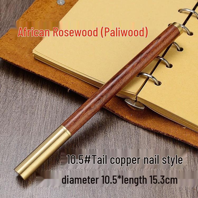 Rosewood Signature Business Pen - Sandalwood & Brass Metal Gel Ballpoint, Customizable Logo