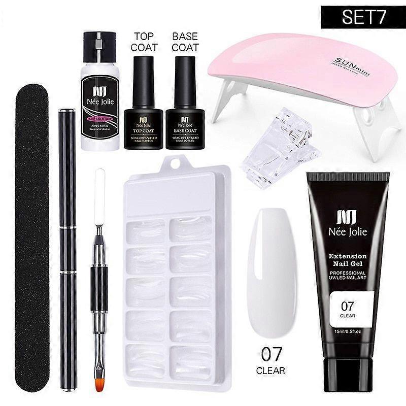 Poly UV Gel Kit All for Manicure Gel Nail Extension Set Slip Solution Builder Acrylic Gel Polish Nail Art Tool 2