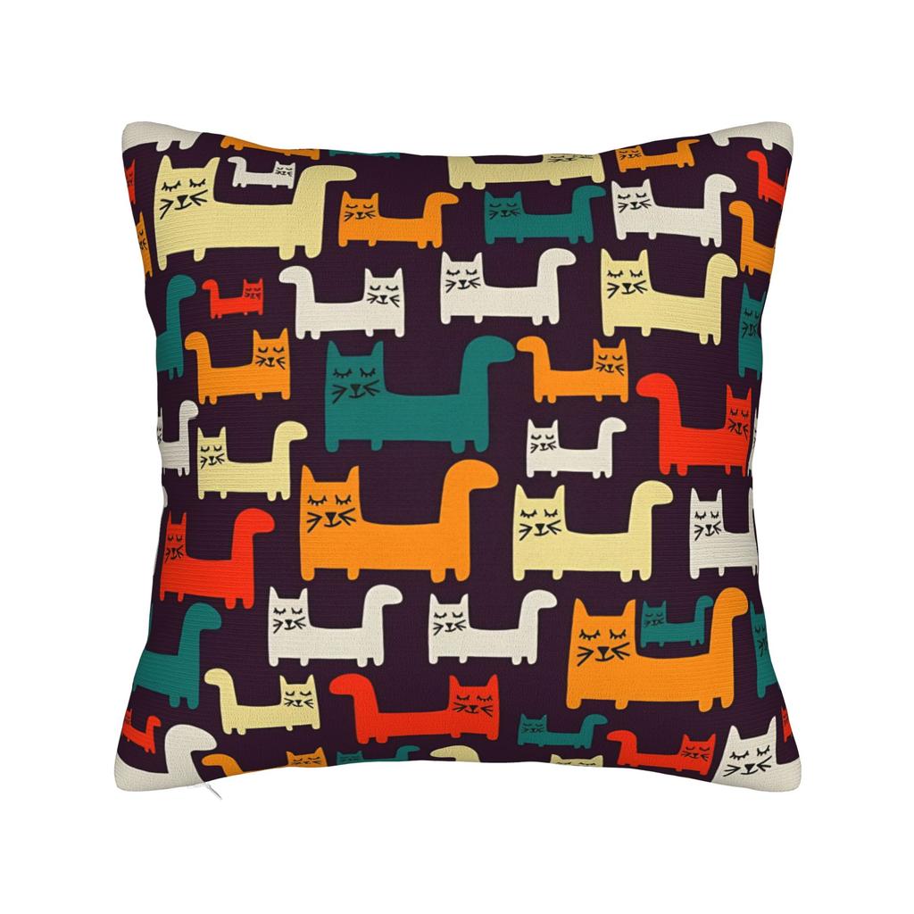Kittens In the Wild Pillowcase Polyester Cushion Cover Decoration Cats Pattern Pillow Case Cover Sofa Drop Shipping Xcm