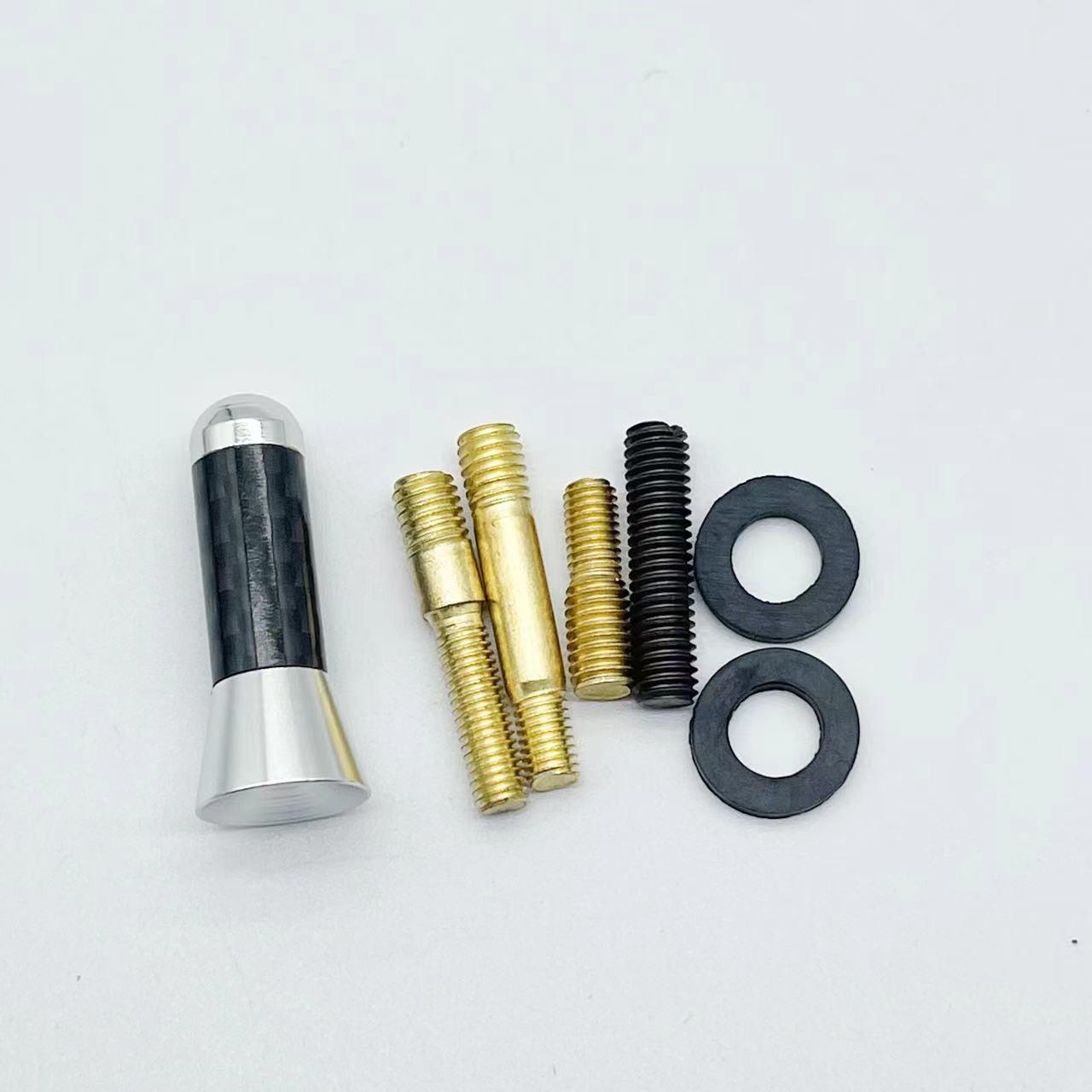 

3,5 см Короткая декоративная антенна из углеродного волокна для автомобиля серебряный