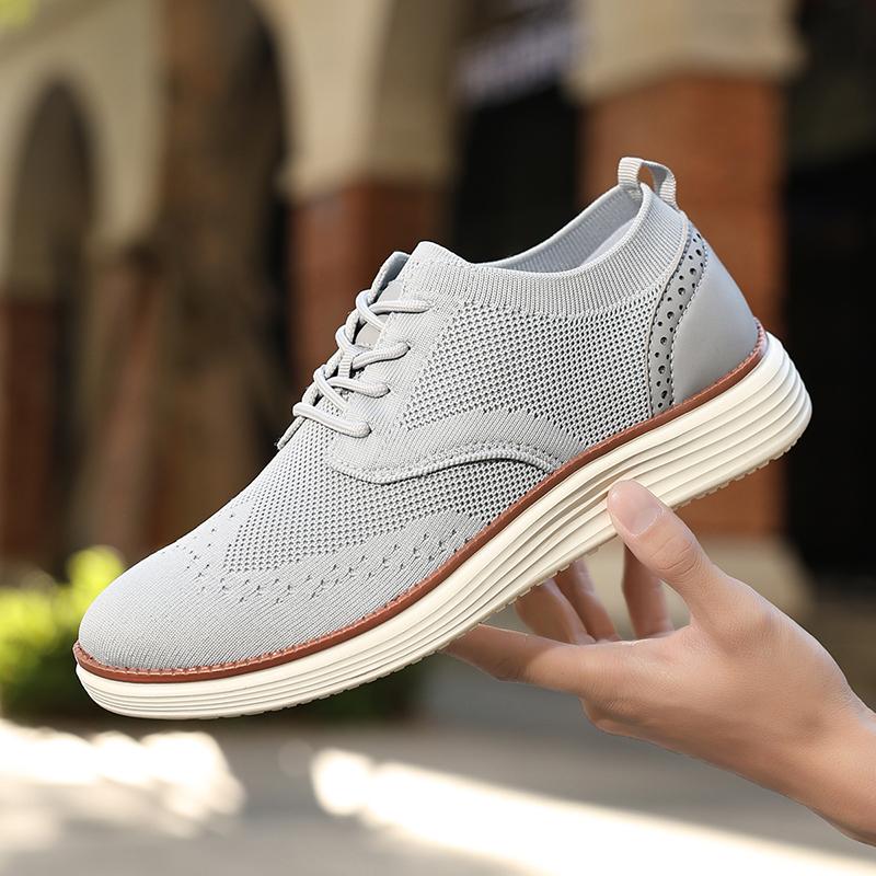 2026 Breathable Casual Sports Men's Shoes Lightweight Summer Shoes Men's Shoes Daily Work Shoes Gray/Black/Brown Men's Sneakers