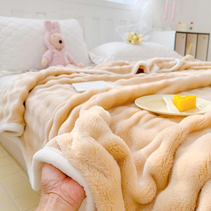 Soft Champagne Throw Blanket for Couch - Cozy Blanket Cute Fleece Throws for Girls, Teacher Gifts for Women Men Mom, Room Home Dorm Decor