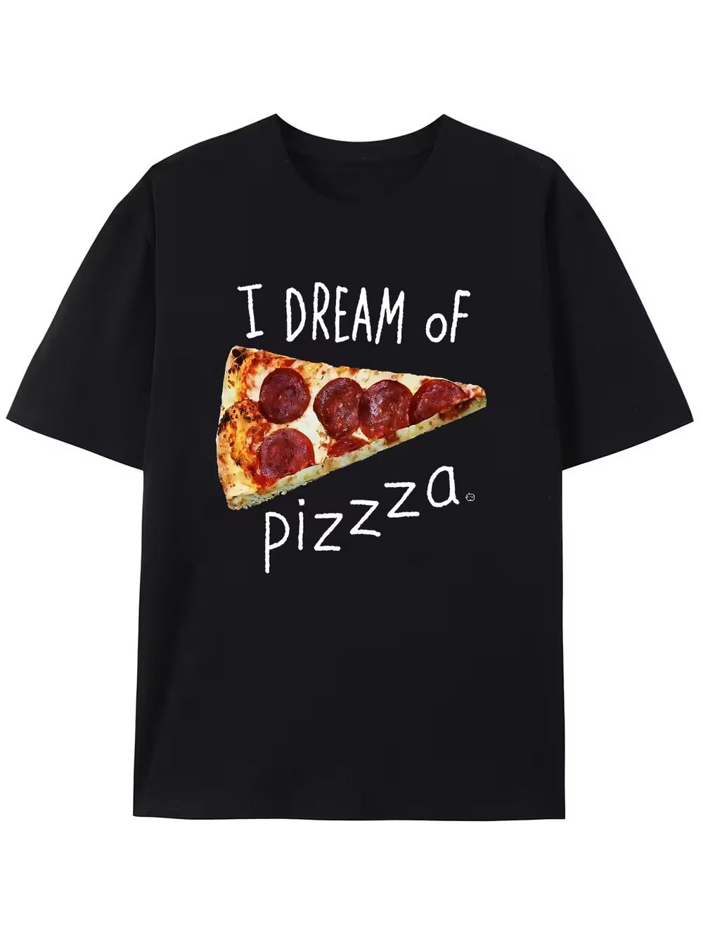 Heywood And Maine I Dream of a Pizza Unisex Patterned Short-Sleeve T-Shirt XXL