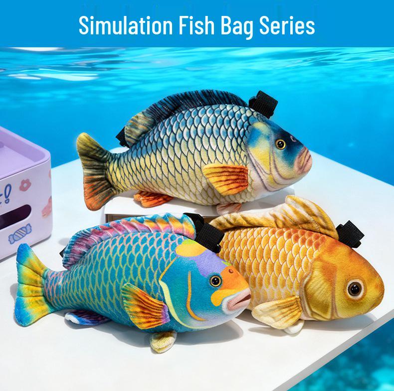 Plecak z Lalką Rybką Koi dla Dziewczynek - Uroczy Szkolny Plecak i Torba Księżniczki