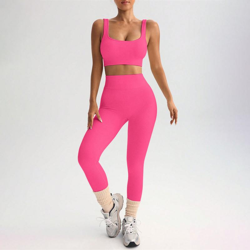 JYL Quick Dry Yoga Set Shockproof Vest Pants Fitness Outfit S резолюции синие
