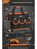 Durable Canvas Toolkit Bag: Portable, Multifunctional Handbag for Electrician Repairs and Storage.