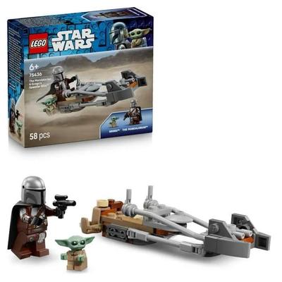 LEGO 75436 Toy Constructor Set Speeder Bike with Mandalorian and Grogu Terre