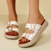 35-43 New Summer Casual Sandals for Women, Comfortable, Non-slip, Buckle, One-strap Sandals