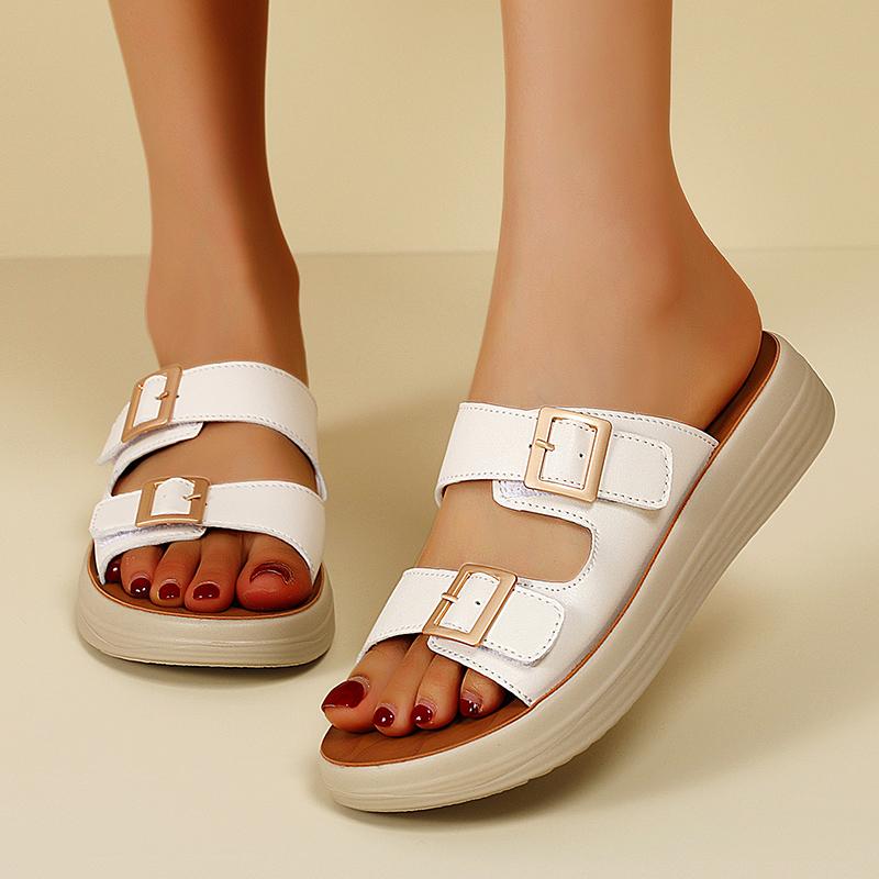 35-43 New Summer Casual Sandals for Women, Comfortable, Non-slip, Buckle, One-strap Sandals