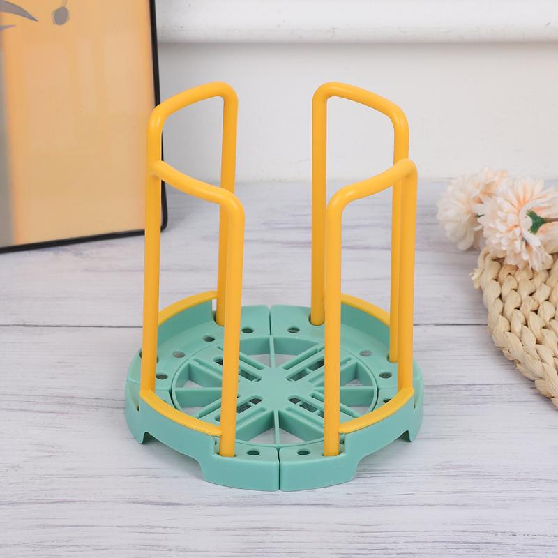 Retractable Desktop Bowl Holder Kitchen Organizer Plastic Drain Water Cup Shelf Cabinet Dishes Storage Rack Plate Storage Tool