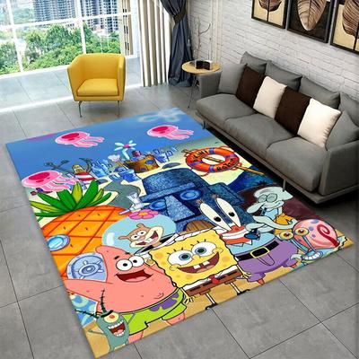 Cartoon S-SpongeBob Patrick Star Carpet Rug for Playroom Bedroom Living Room Sofa Home Decor,kid Area Rug Non-slip Floor Mat