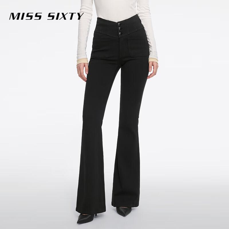 

MISS SIXTY 2025 Spring V-High-Waist Slimming Flared Black Jeans 26