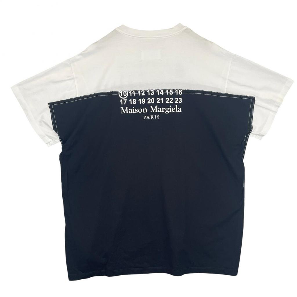 Maison Margiela (48) Calendar Logo Men's Short Sleeve T-shirt White Model S5...